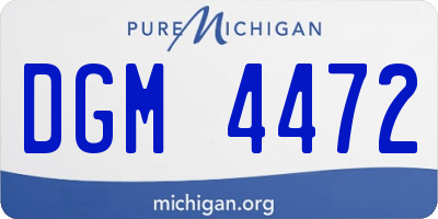 MI license plate DGM4472