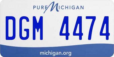 MI license plate DGM4474