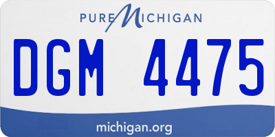 MI license plate DGM4475