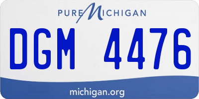 MI license plate DGM4476