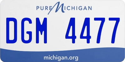 MI license plate DGM4477