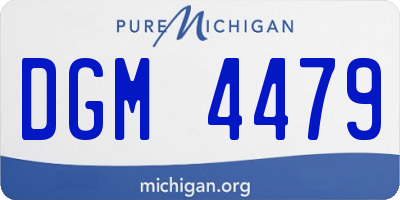 MI license plate DGM4479