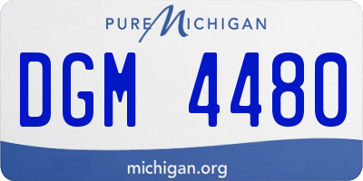 MI license plate DGM4480
