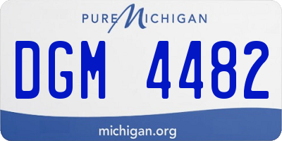 MI license plate DGM4482