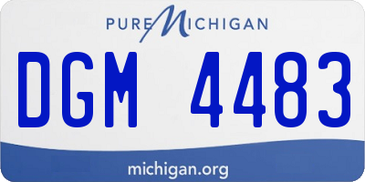 MI license plate DGM4483