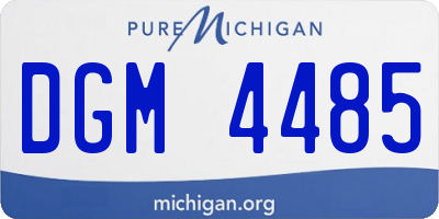MI license plate DGM4485