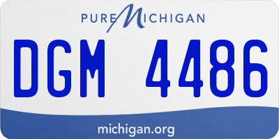 MI license plate DGM4486