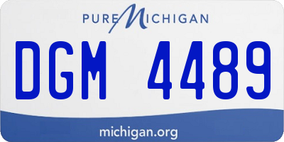 MI license plate DGM4489