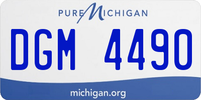 MI license plate DGM4490