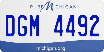 MI license plate DGM4492