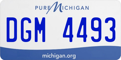 MI license plate DGM4493