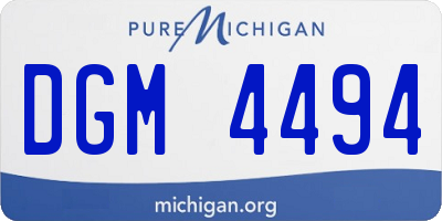 MI license plate DGM4494