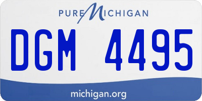 MI license plate DGM4495