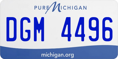MI license plate DGM4496