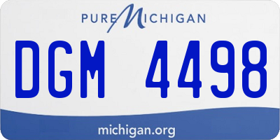 MI license plate DGM4498