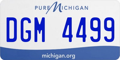 MI license plate DGM4499