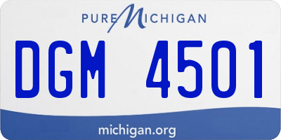 MI license plate DGM4501