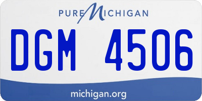 MI license plate DGM4506