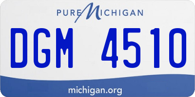 MI license plate DGM4510