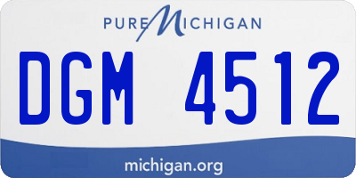 MI license plate DGM4512