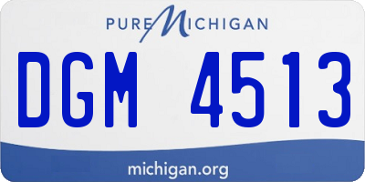 MI license plate DGM4513
