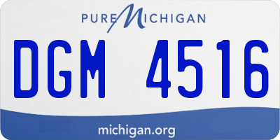 MI license plate DGM4516