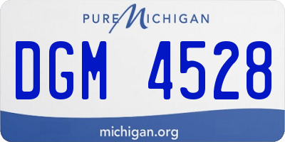 MI license plate DGM4528
