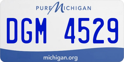 MI license plate DGM4529