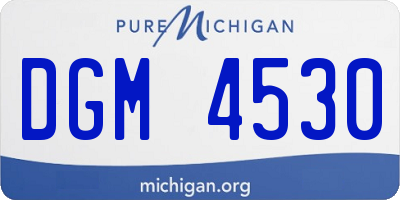 MI license plate DGM4530