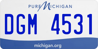 MI license plate DGM4531