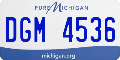 MI license plate DGM4536