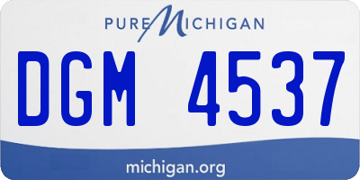 MI license plate DGM4537