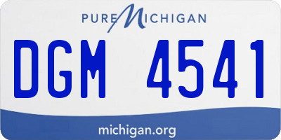 MI license plate DGM4541