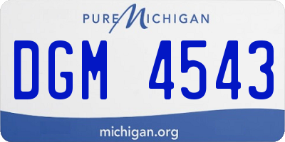 MI license plate DGM4543
