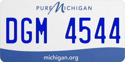 MI license plate DGM4544