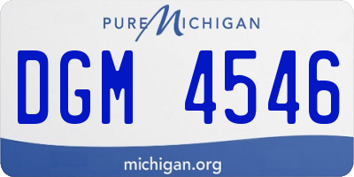 MI license plate DGM4546