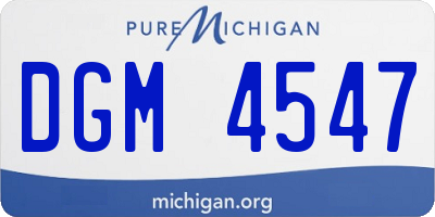 MI license plate DGM4547