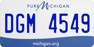 MI license plate DGM4549