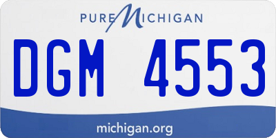 MI license plate DGM4553