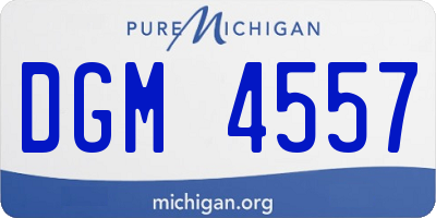 MI license plate DGM4557