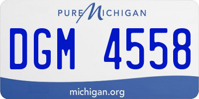 MI license plate DGM4558