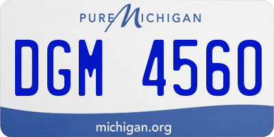 MI license plate DGM4560