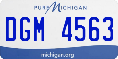 MI license plate DGM4563