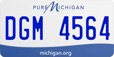 MI license plate DGM4564