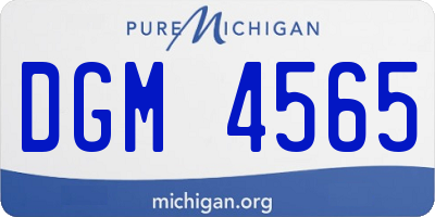 MI license plate DGM4565