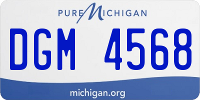 MI license plate DGM4568