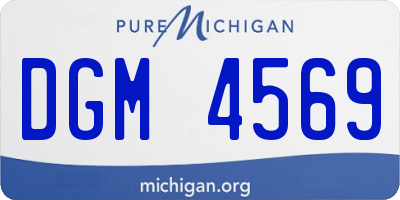 MI license plate DGM4569