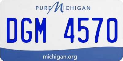 MI license plate DGM4570