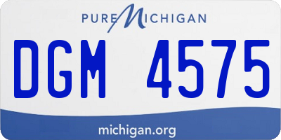 MI license plate DGM4575