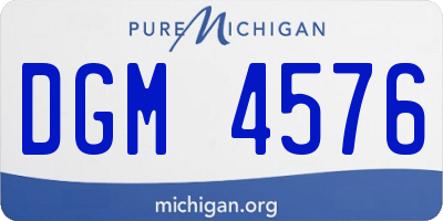 MI license plate DGM4576